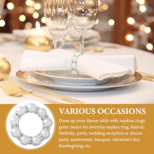 Elegant Pearl Napkin Rings - Perfect for Special Occasions