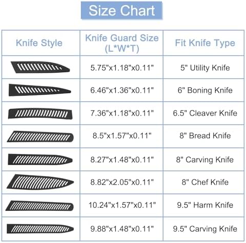 4-Piece Knife Sleeve Covers Blade Edge Protection for 6 Boning Knives