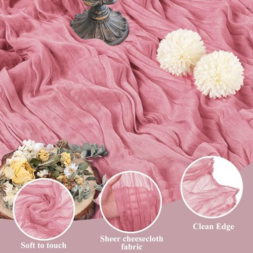 Durable Boho Gauze Table Runner - 10FT Long