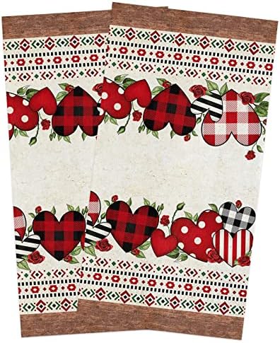 Stylish Heart Kitchen Towels Set for Durable Cleaning Cooking