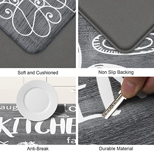 Safe Durable Anti-Fatigue Kitchen Rugs Set for Floors Standing Desks