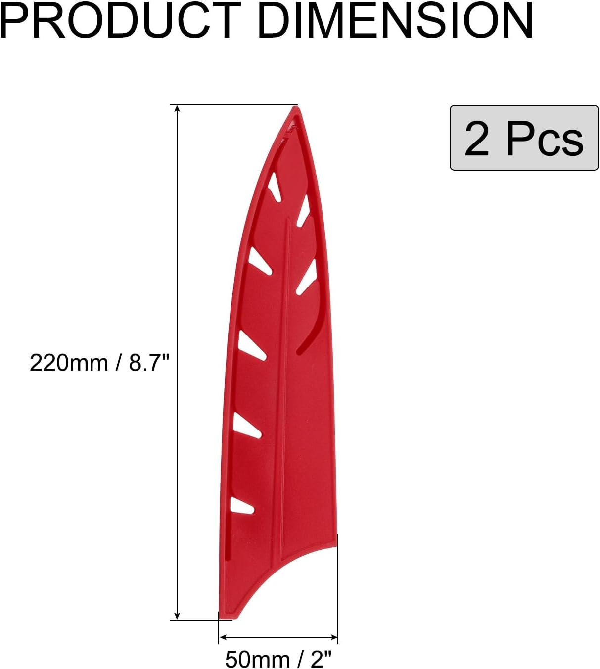 Uxcell 2 Pcs Knife Cover Sleeves Red 87 x 2 Inches