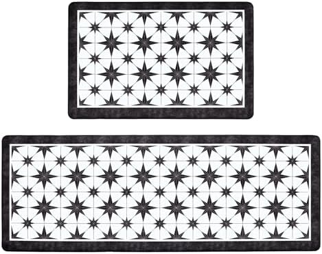 ANTIFATIGUE KITCHEN MATS NON-SLIP CUSHIONED RUGS FOR STANDING KITCHEN MORE 2PIECE SET