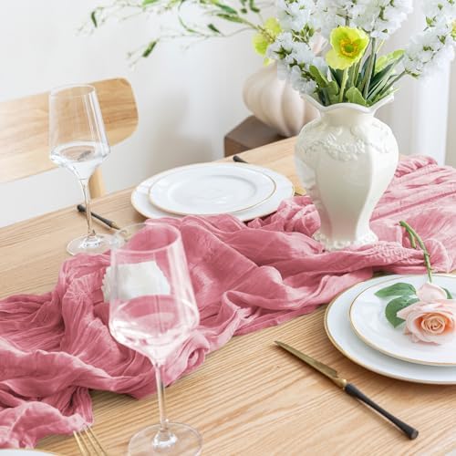 Durable Boho Gauze Table Runner - 10FT Long