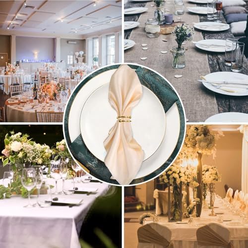 8-Piece Gold Stainless Steel Napkin Rings for Durable Dining Settings
