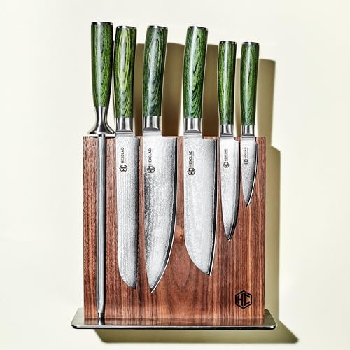 HexClad Magnetic Walnut Knife Block Holder