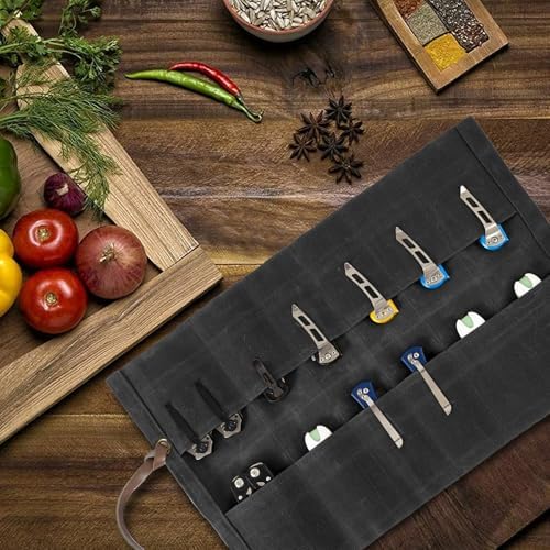 Baizoy 12-Slot Folding Knife Holder Bag EDC Knives Organizer