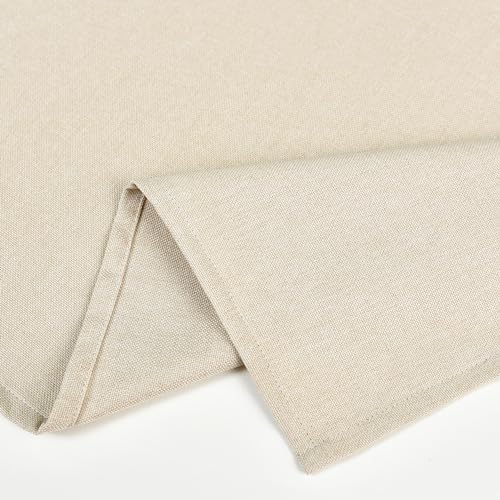 Newisher 24x24 inch Rustic Linen Tablecloth