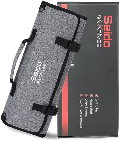 Seido Knives Chefs Knife Roll Bag with 16 Slots
