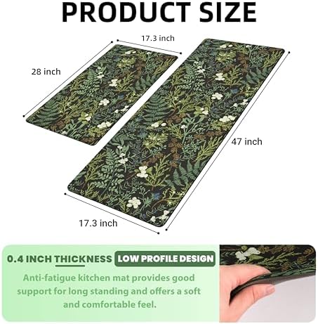 Botanical Kitchen Rugs Set of 2