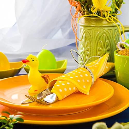 Kesote bunny napkin rings for Easter dinner table decor