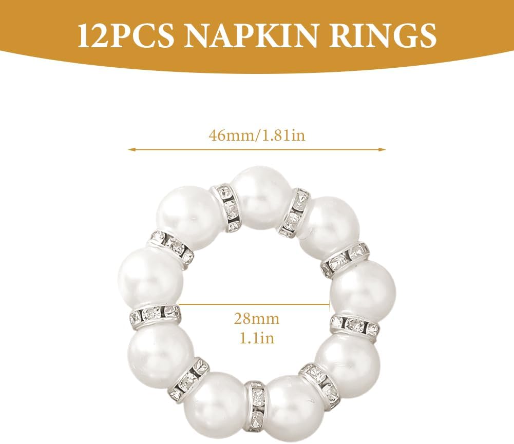 Elegant Pearl Napkin Rings - Perfect for Special Occasions