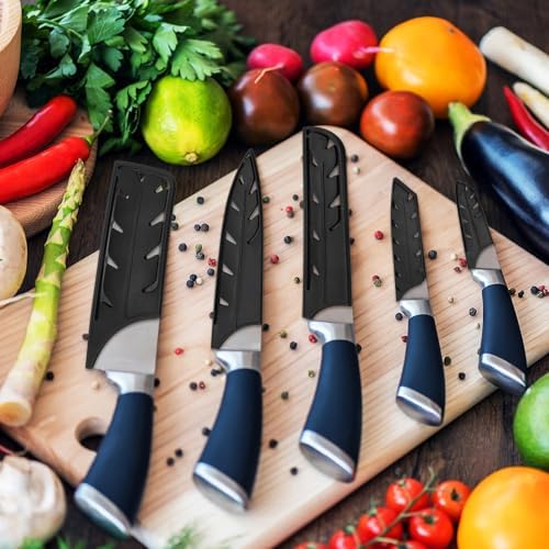 Uxcell 2Pcs Knife Edge Guards for 75 Chef Knife Black
