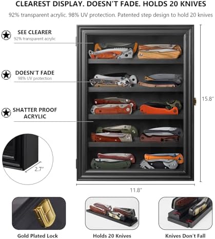 ZAYALI Pocket Knife Display Case
