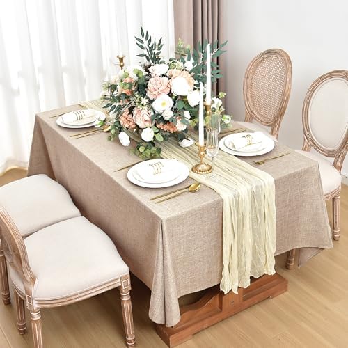 Compact Elegant Fitable Linen Tablecloth for Stain-Resistant Use