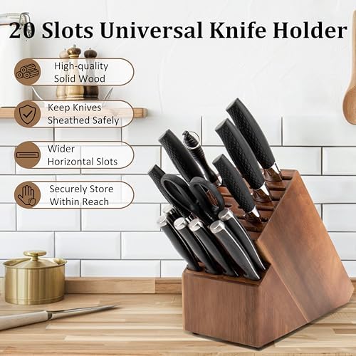 20 Slot Universal Knife Block Storage System