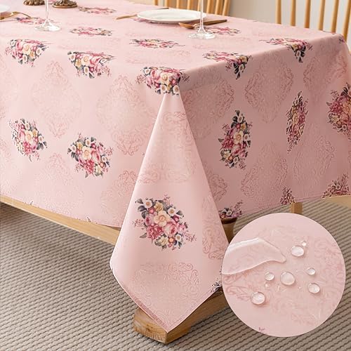 Stunning Pink Floral Tablecloth