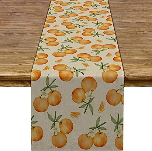 Pudodo Linen Table Runner 13x120 Inch Little Cutie Themed