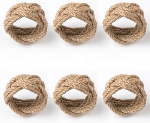 6-Piece Rustic Napkin Rings Set