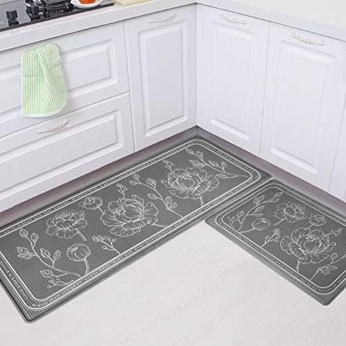 Anti-Fatigue Kitchen Mat Set for Standing waterproof cushioned rug