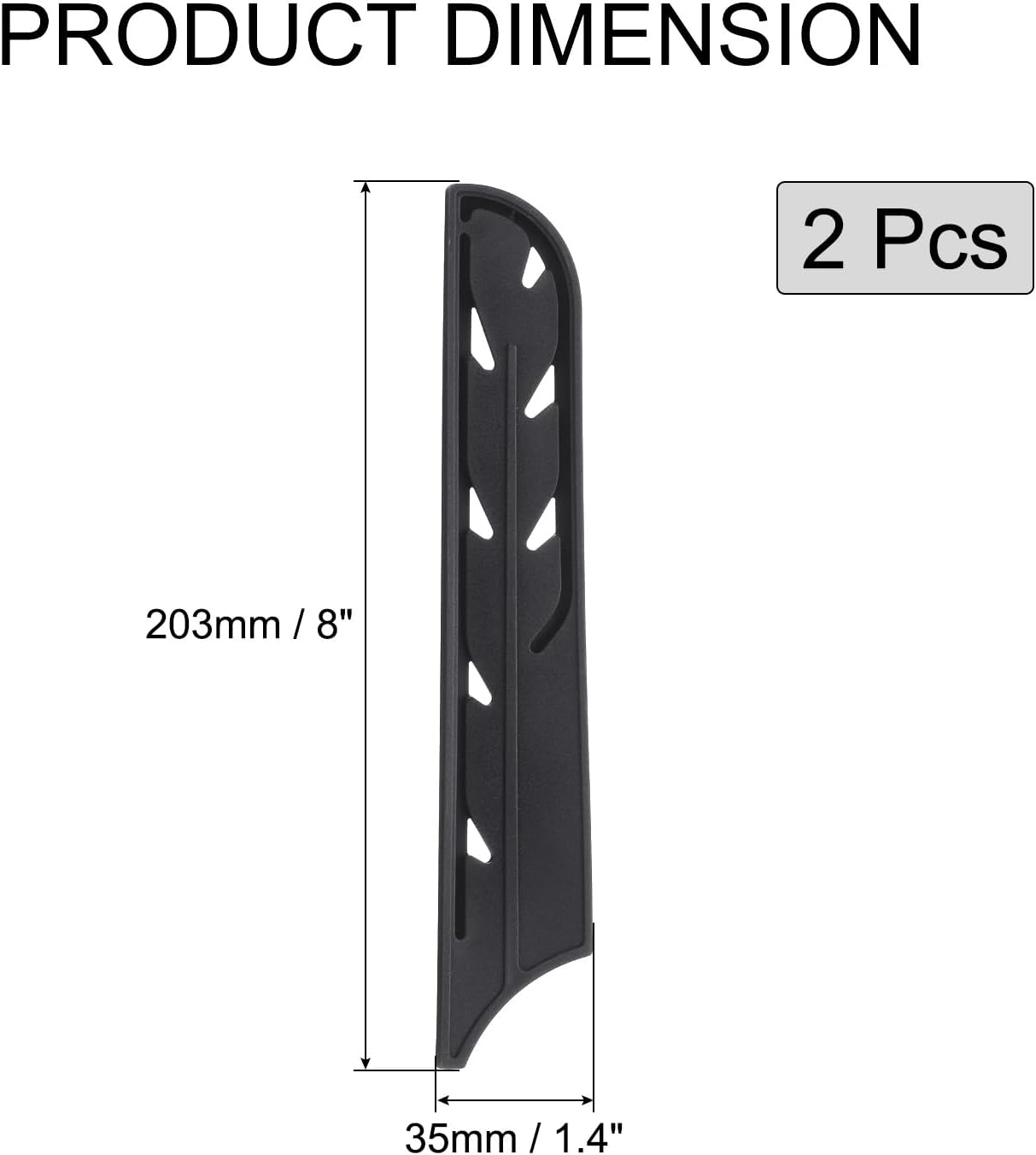 2 Pcs 8x14 PP Knife Covers Universal Edge Guard for Home Kitchen