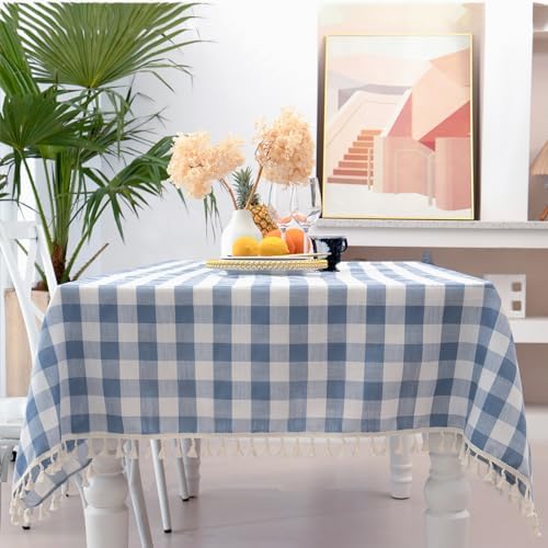 Midsummer Breeze farmhouse checkered tablecloth