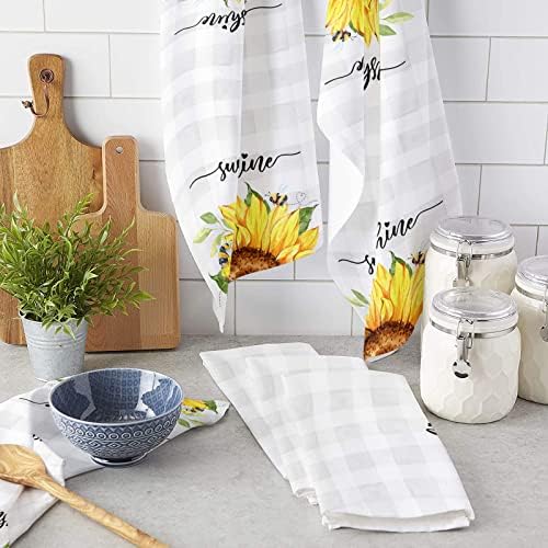 Sunflower Grey Kitchen Towels