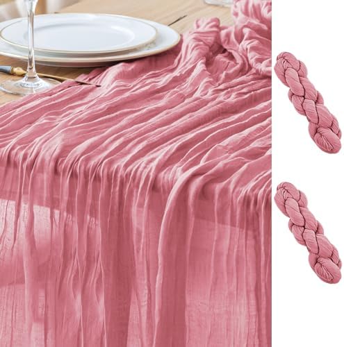 Durable Boho Gauze Table Runner - 10FT Long