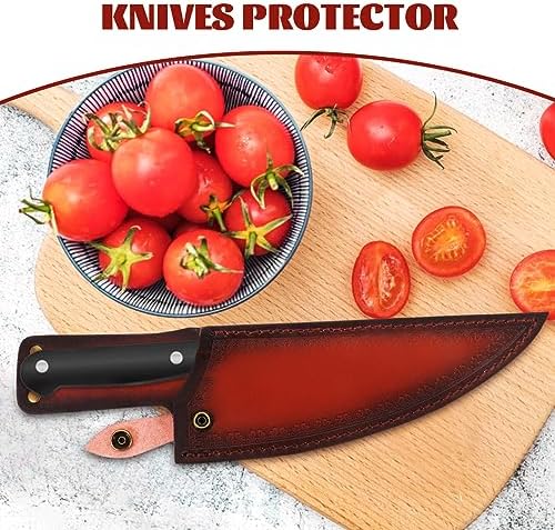 PRETTYZOOM Safety Knives Cover - PU Leather Edge Guard for Kitchen Use