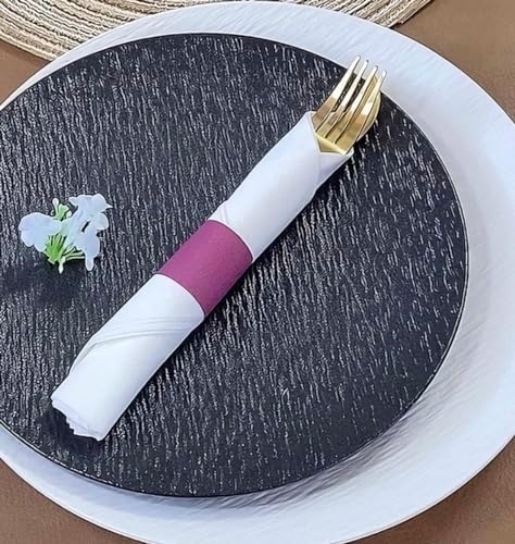Germiwipe Silver Napkin Rings Burgundy 500-Pack