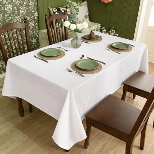 Karseteli Linen Textured Rectangle Tablecloth 60x120 Inch