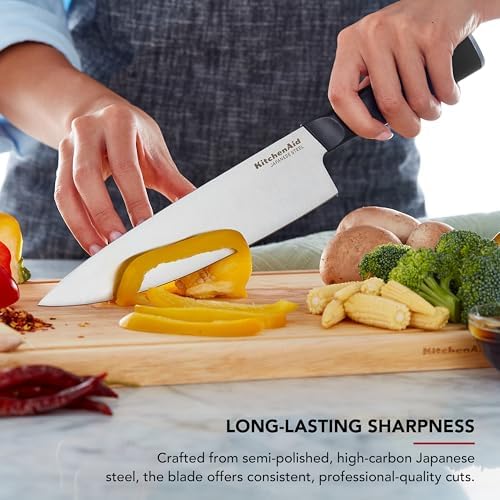 KitchenAid Classic Step Knife Block Set with Built-In Sharpener