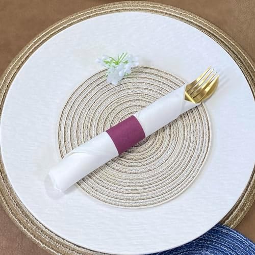 Germiwipe Silver Napkin Rings Burgundy 500-Pack