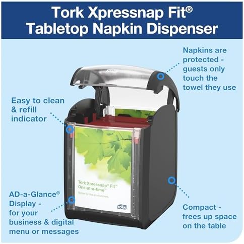 Tork Xpressnap Fit -One at a time dispensing black N14