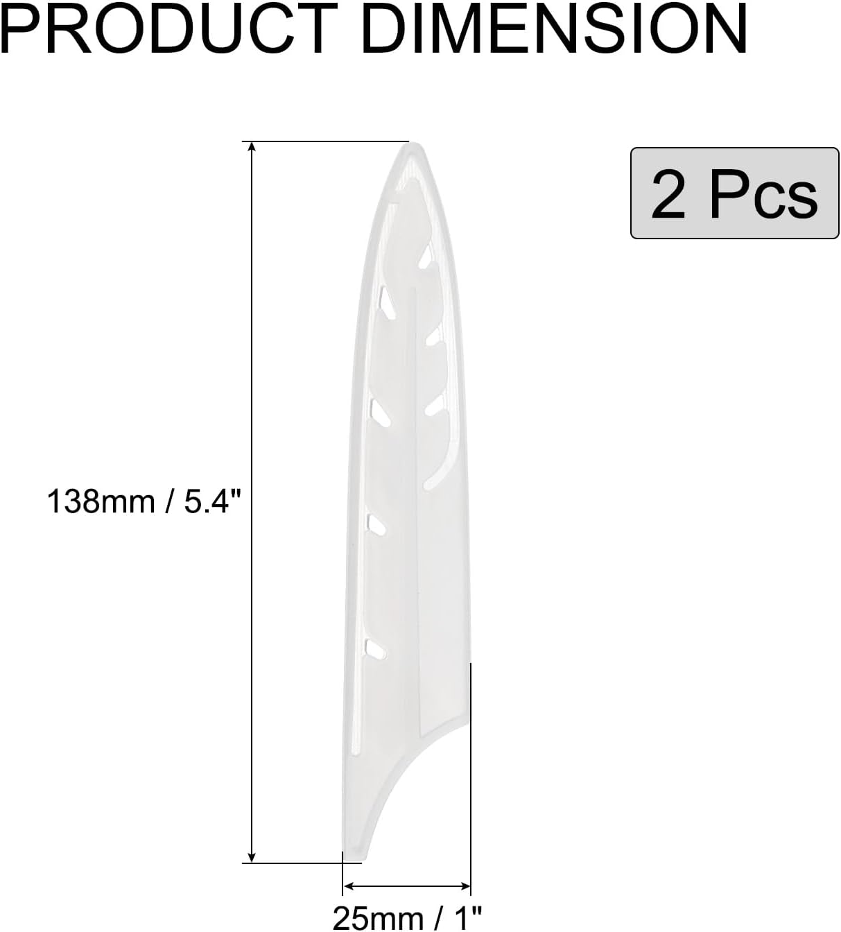 2 Pcs Knife Cover Sleeves PP Edge Guard Universal Kitchen Tool