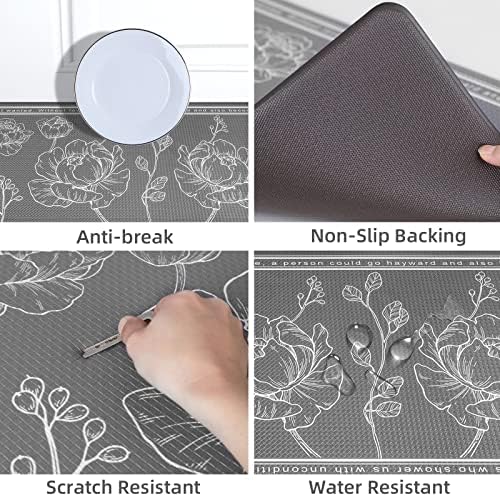 Anti-Fatigue Kitchen Mat Set for Standing waterproof cushioned rug