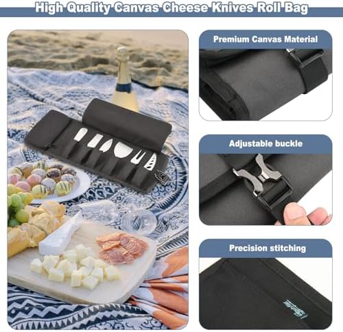 Cheese Knife Organizing Case Mini Knives Roll Bag for Travel Parties