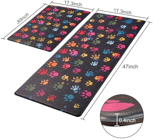 2-Piece Anti-Fatigue Kitchen Mat Set for Standing Bappiness