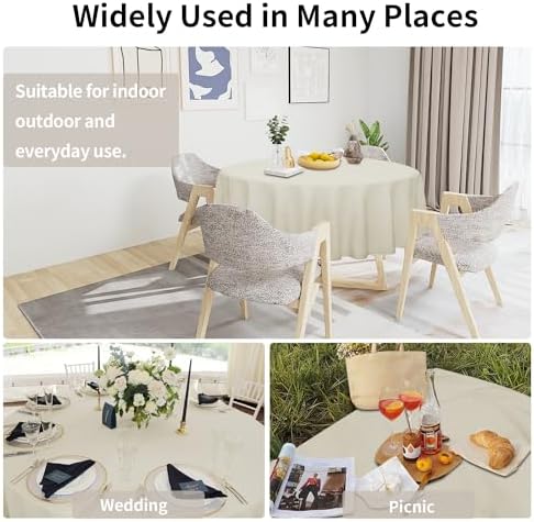 Easy-Going Faux Linen Waterproof Tablecloth