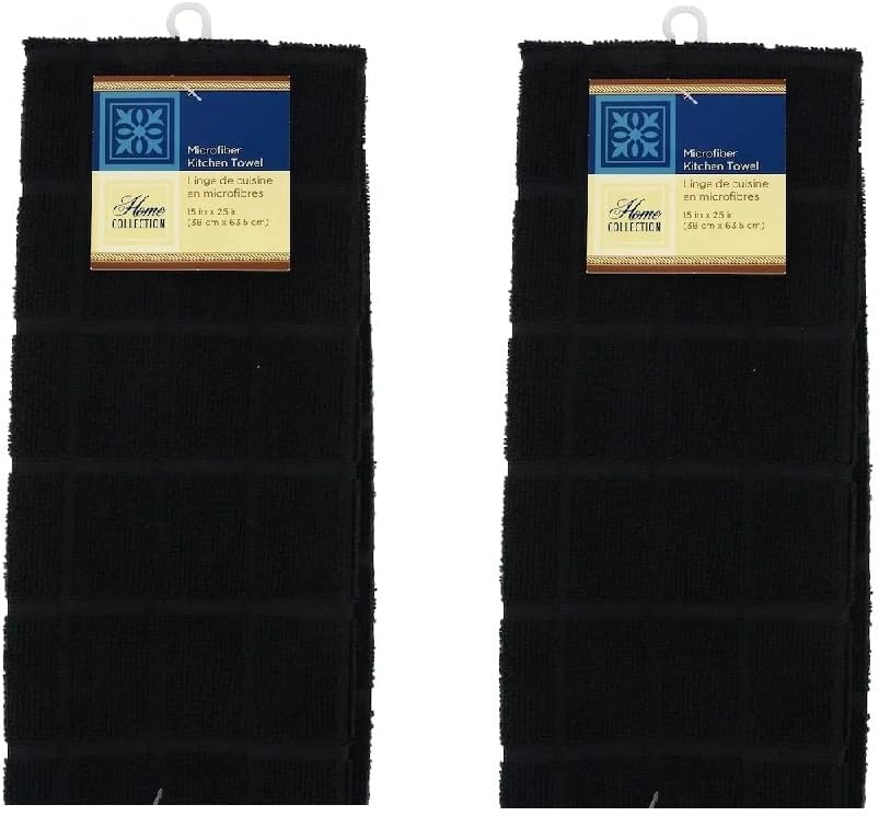 2-Piece Black Hand Towels for Home Bath