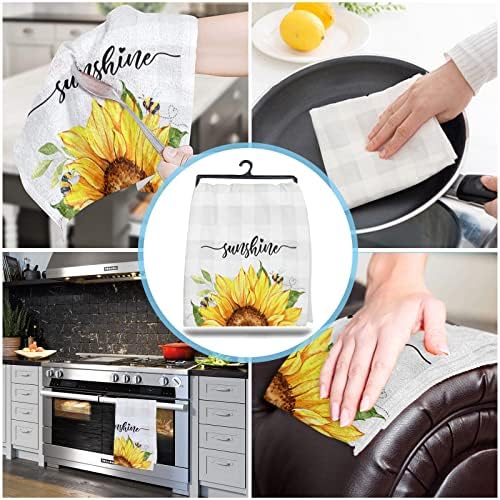 Sunflower Grey Kitchen Towels