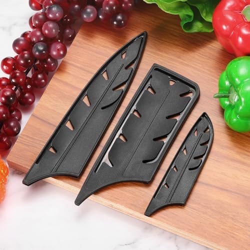 Uxcell 2Pcs Knife Edge Guards for 75 Chef Knife Black