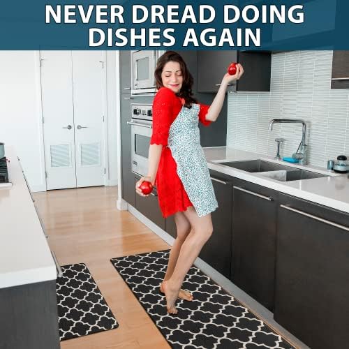 ComfiLife Anti-Fatigue Kitchen Mat Set for 2