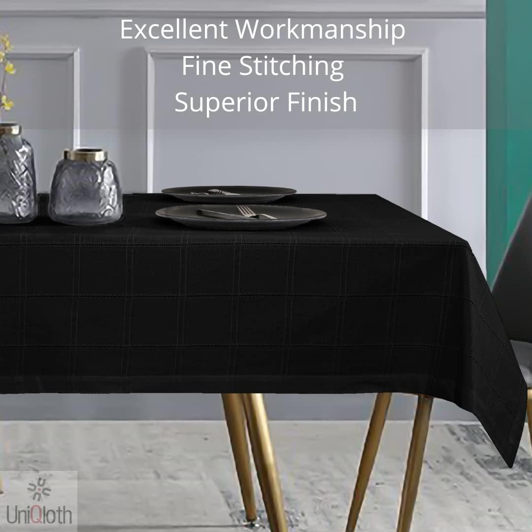 Relax at Home Rustic Farmhouse Tablecloth 52x70 Black