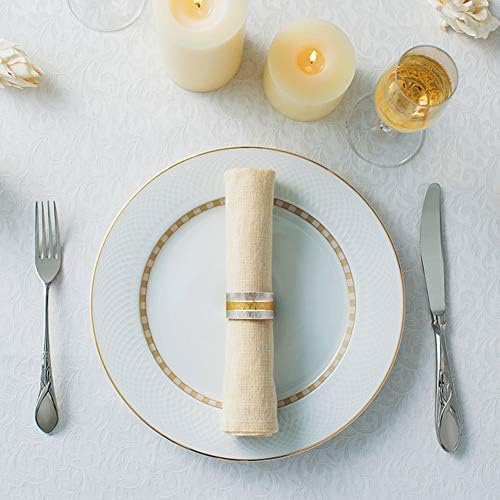 Accmor Metal Gold Round Napkin Rings Set of 4