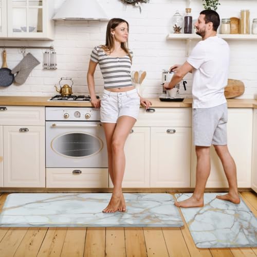 WEZVIX Anti Fatigue Kitchen Rugs 2 PCS Non-Slip
