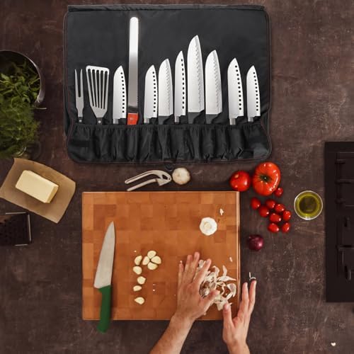 Tosnail Chef Knife Case Roll Bag To Work Perfectly