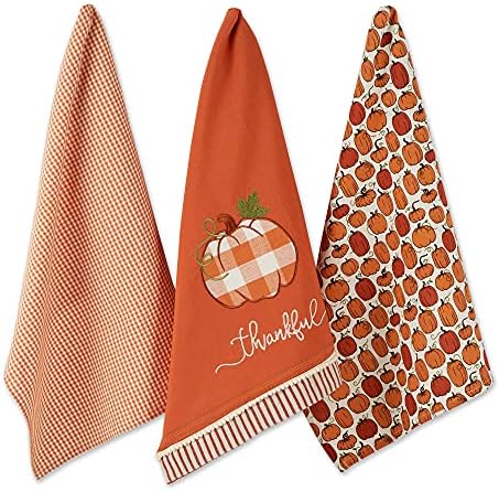 Elegant Pumpkin Spice Kitchen Towels