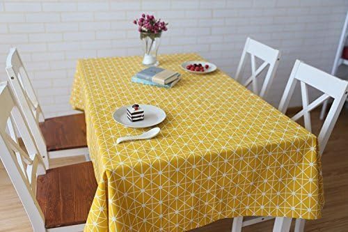 MEIORo Tablecloth Yellow 55x98 inch