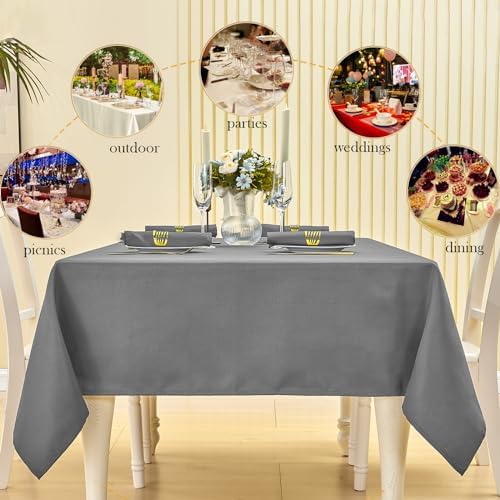 Elegant Grid Tablecloth waterproof for Kitchen Outdoor